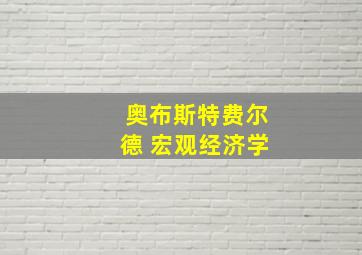 奥布斯特费尔德 宏观经济学